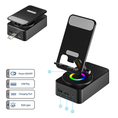 Soporte para teléfono celular con altavoz