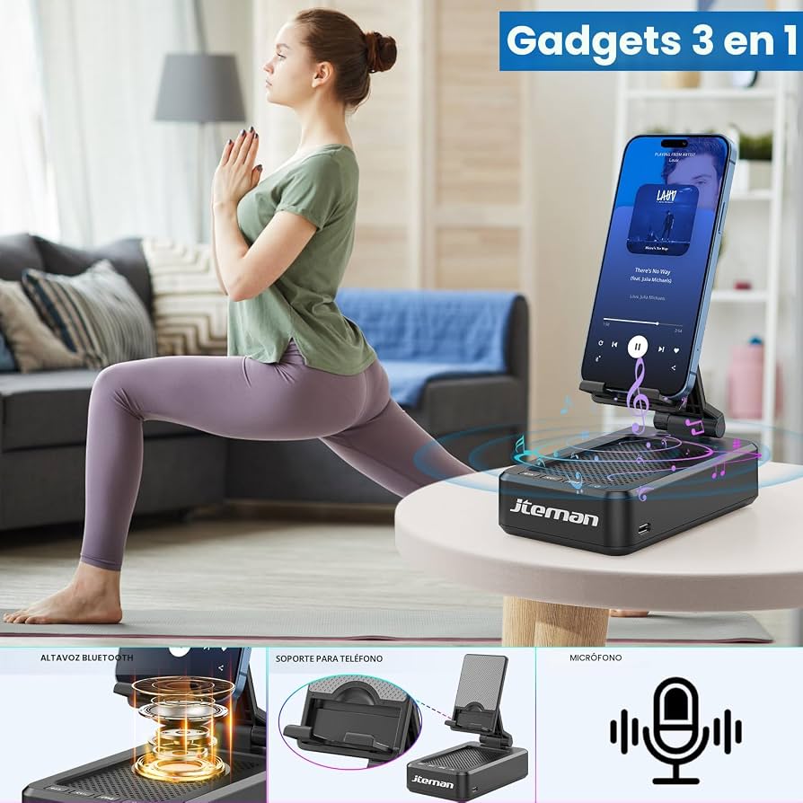 Soporte para teléfono celular con altavoz