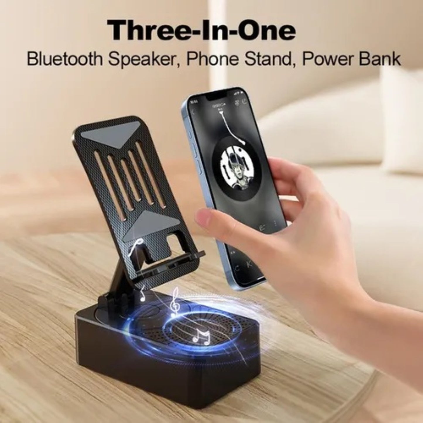 Soporte para teléfono celular con altavoz